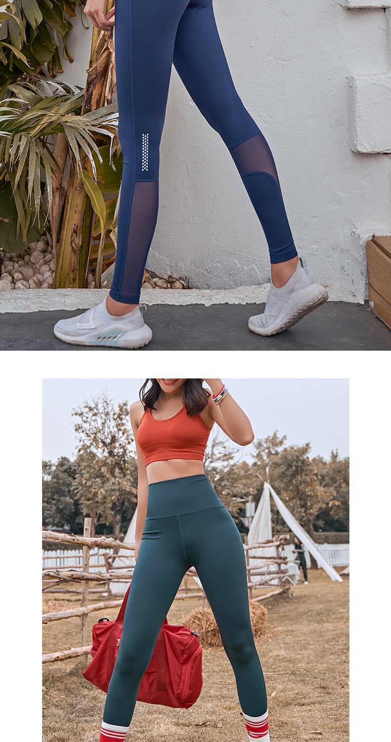 High-waist seamless fitness leggings by The Clothing Company Sydney, designed for running, yoga, and gym workouts.