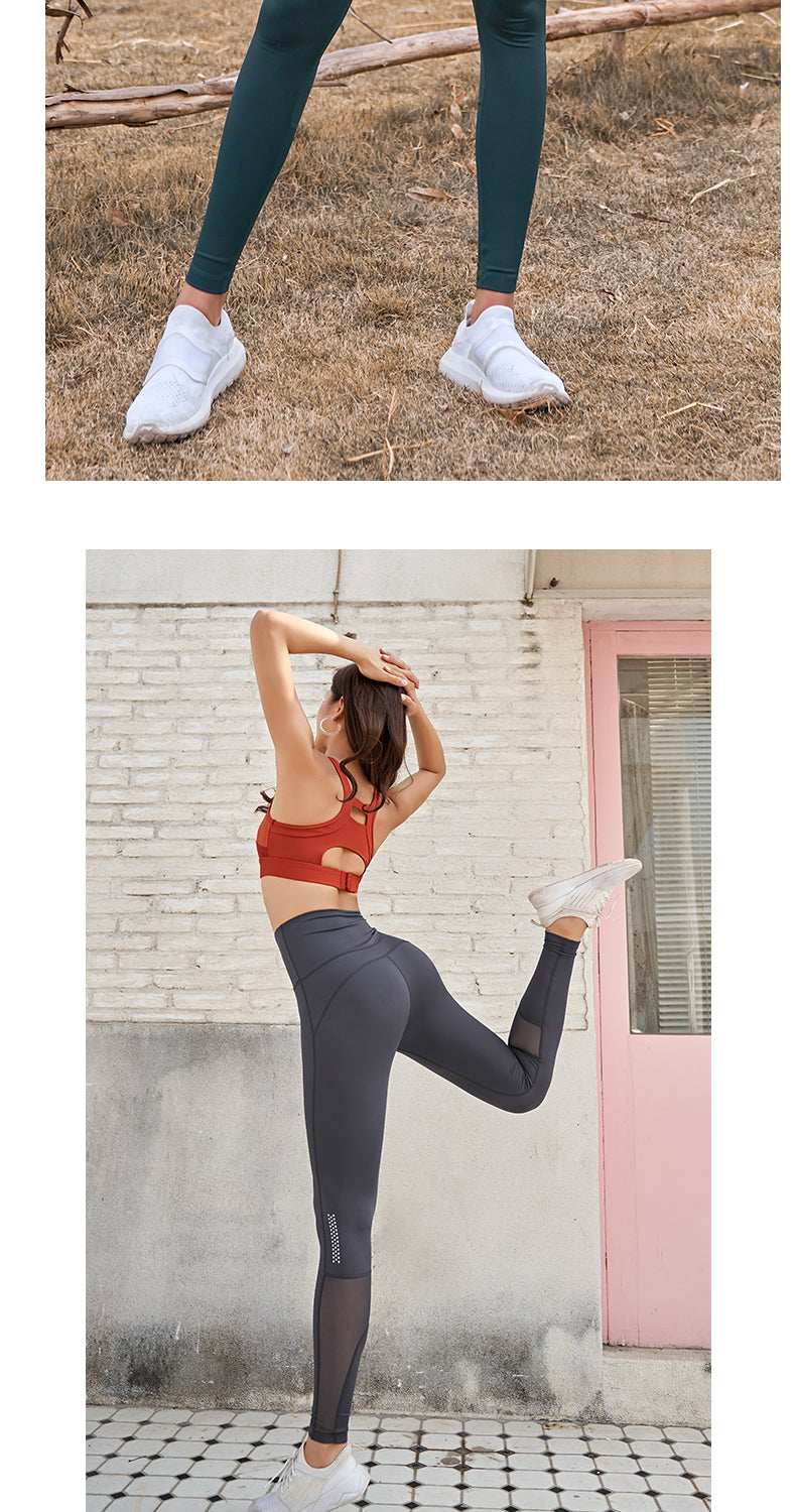 Seamless high waist fitness leggings by The Clothing Company Sydney, designed for running, yoga, and gym workouts.