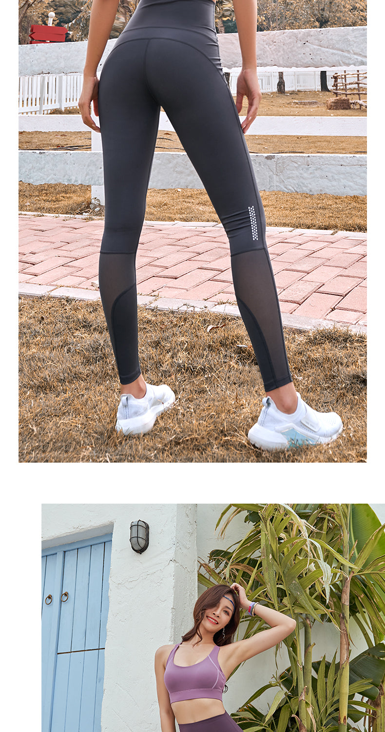 High-waist seamless fitness leggings by The Clothing Company Sydney, designed for running, yoga, and workout activities.