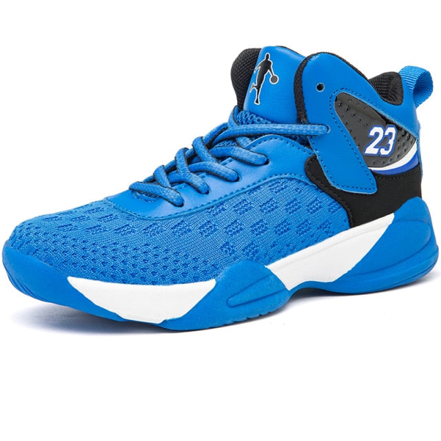 Kids' basketball shoes by The Clothing Company Sydney, breathable, high-quality sneakers with non-slip soles for boys and girls.