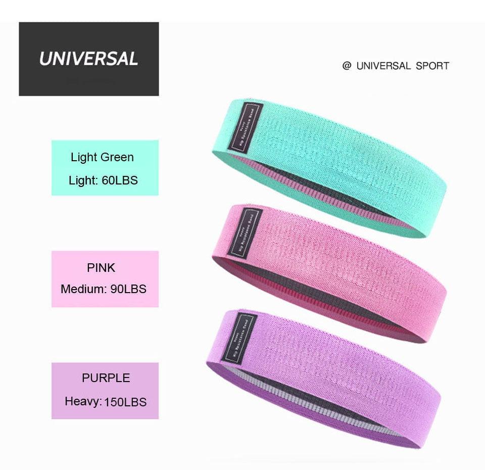 Wide fitness yoga resistance band by The Clothing Company Sydney, anti-slip loop for leg and squat exercises.