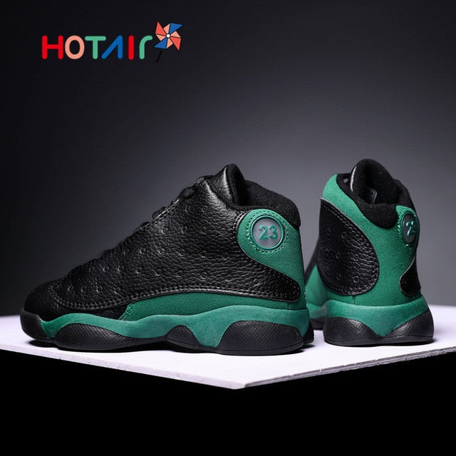 Kids' shockproof and non-slip basketball sneakers by The Clothing Company Sydney for boys and girls, designed for active sports.