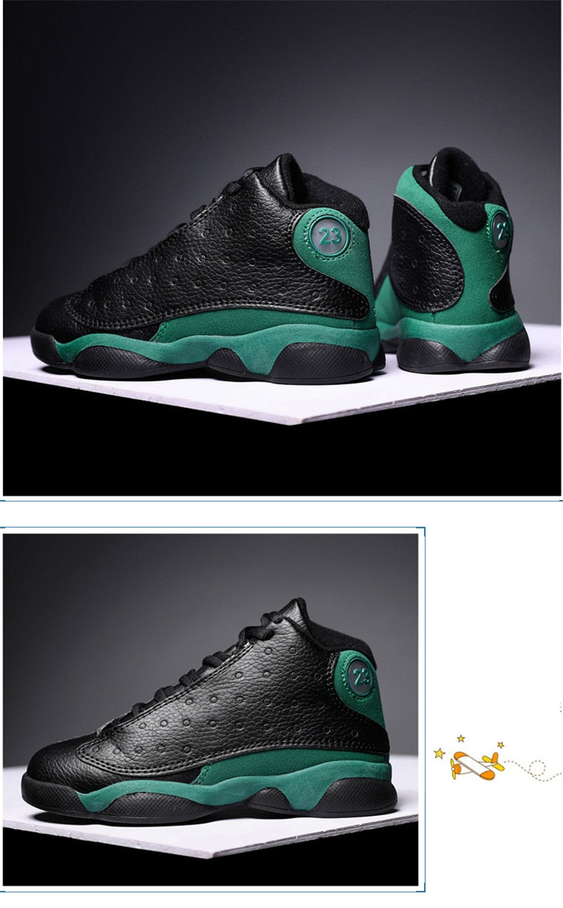 Shockproof boys and girls sneakers from The Clothing Company Sydney, non-slip sport shoes for kids' basketball and active play.