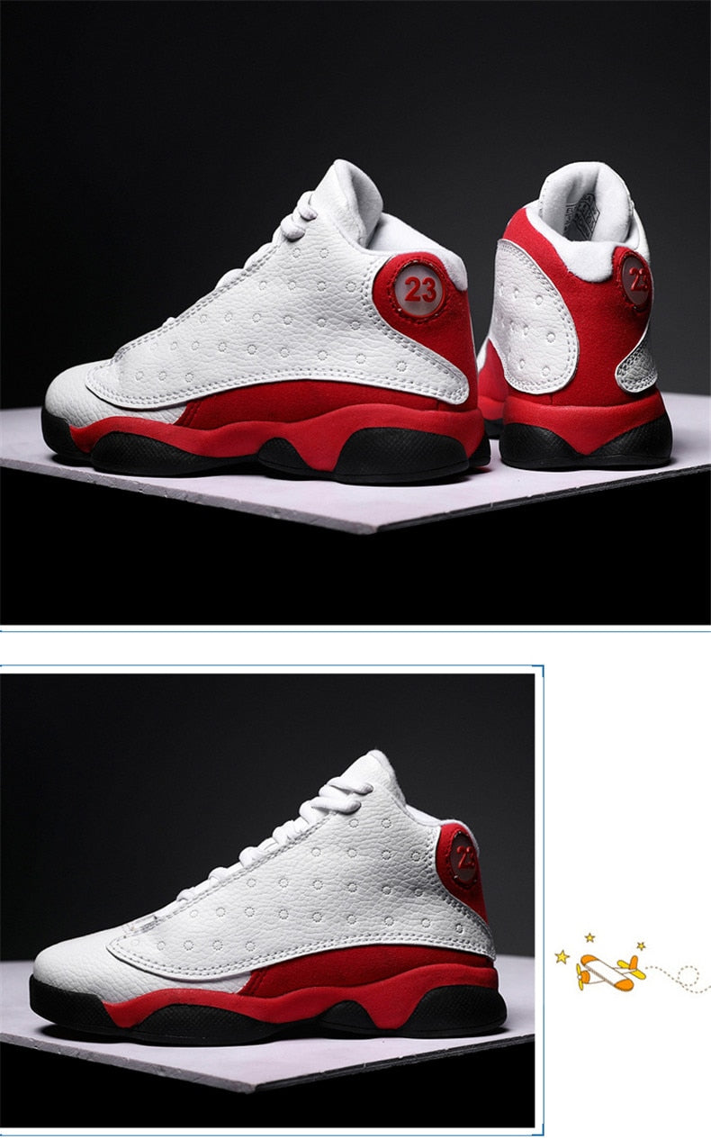 Shockproof boys and girls sport shoes by The Clothing Company Sydney, non-slip basketball sneakers for kids.