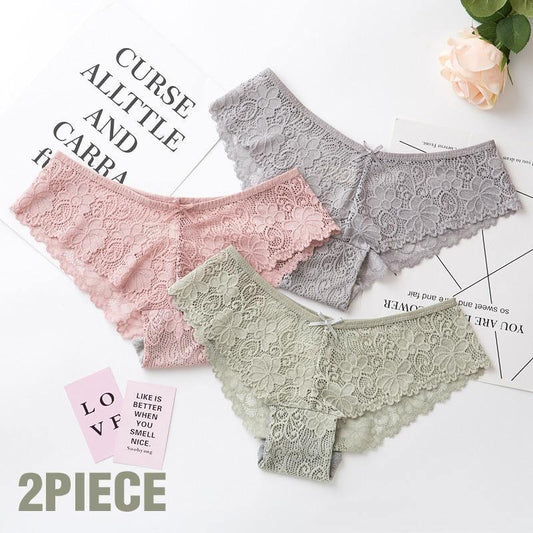 2 Pack Lace Panties Lingerie Tempting Pretty Briefs High Quality Cotton Low Waist Cute Underwear The Clothing Company Sydney