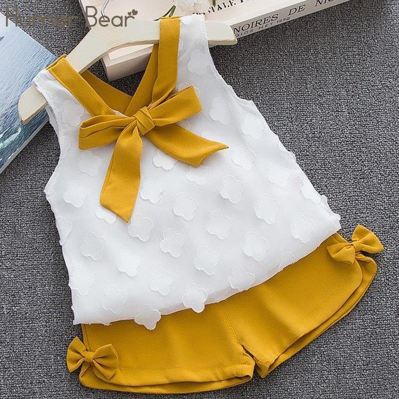 Baby girl summer clothing set with chiffon bowknot coat and pants from The Clothing Company Sydney, perfect for toddlers.