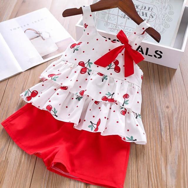 Baby girl summer outfit from The Clothing Company Sydney featuring a chiffon bowknot coat and matching pants for toddlers.