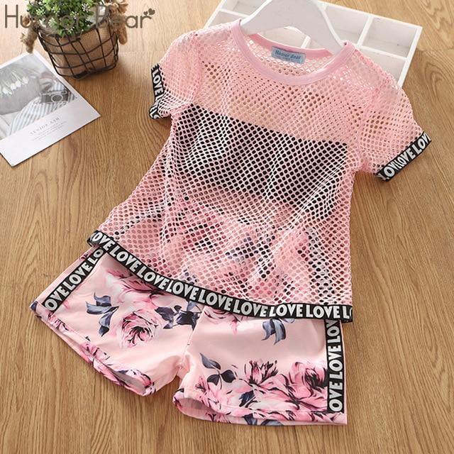 Baby girl summer clothing set by The Clothing Company Sydney, includes chiffon bowknot coat and pants for kids and toddlers.