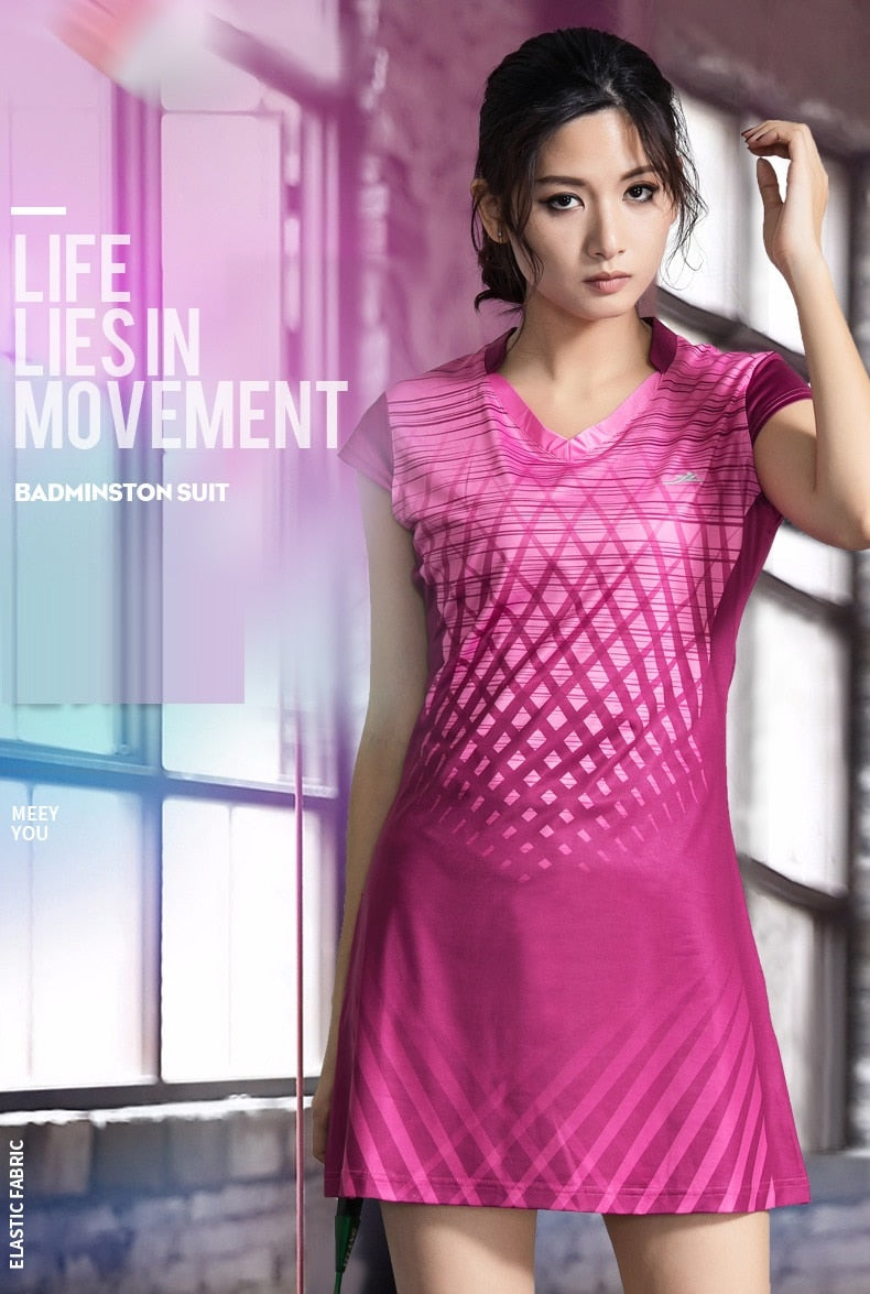 2 Piece Women Girls Sports Dress + Inner shorts Ladies Tennis Badminton Dresses With Shorts Gym Running Sportswear The Clothing Company Sydney