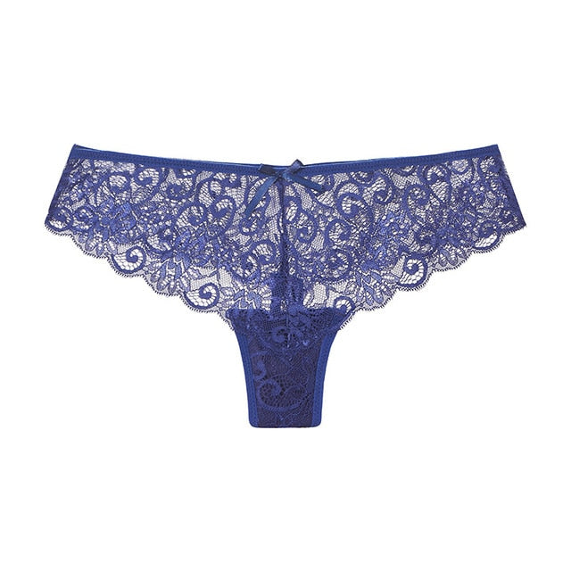 Seamless low-waist women's lace thong underwear by The Clothing Company Sydney, soft G-string briefs with delicate lace details.
