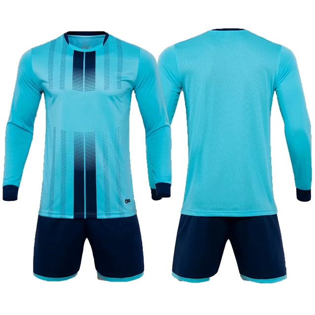 Adults and kids soccer football shorts from The Clothing Company Sydney, displayed in a matching uniform set image.