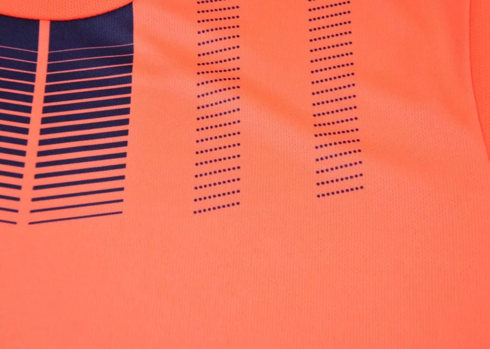 Adults and kids soccer football jersey and shorts uniform set by The Clothing Company Sydney, featuring team colors and design.