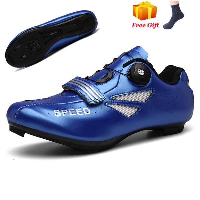 Athletic MTB cycling shoes for men and women by The Clothing Company Sydney, featuring self-locking straps and road bike sneaker design.