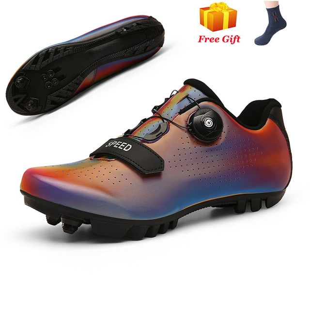 Athletic MTB and road cycling shoes by The Clothing Company Sydney, featuring self-locking straps and breathable design for men and women.