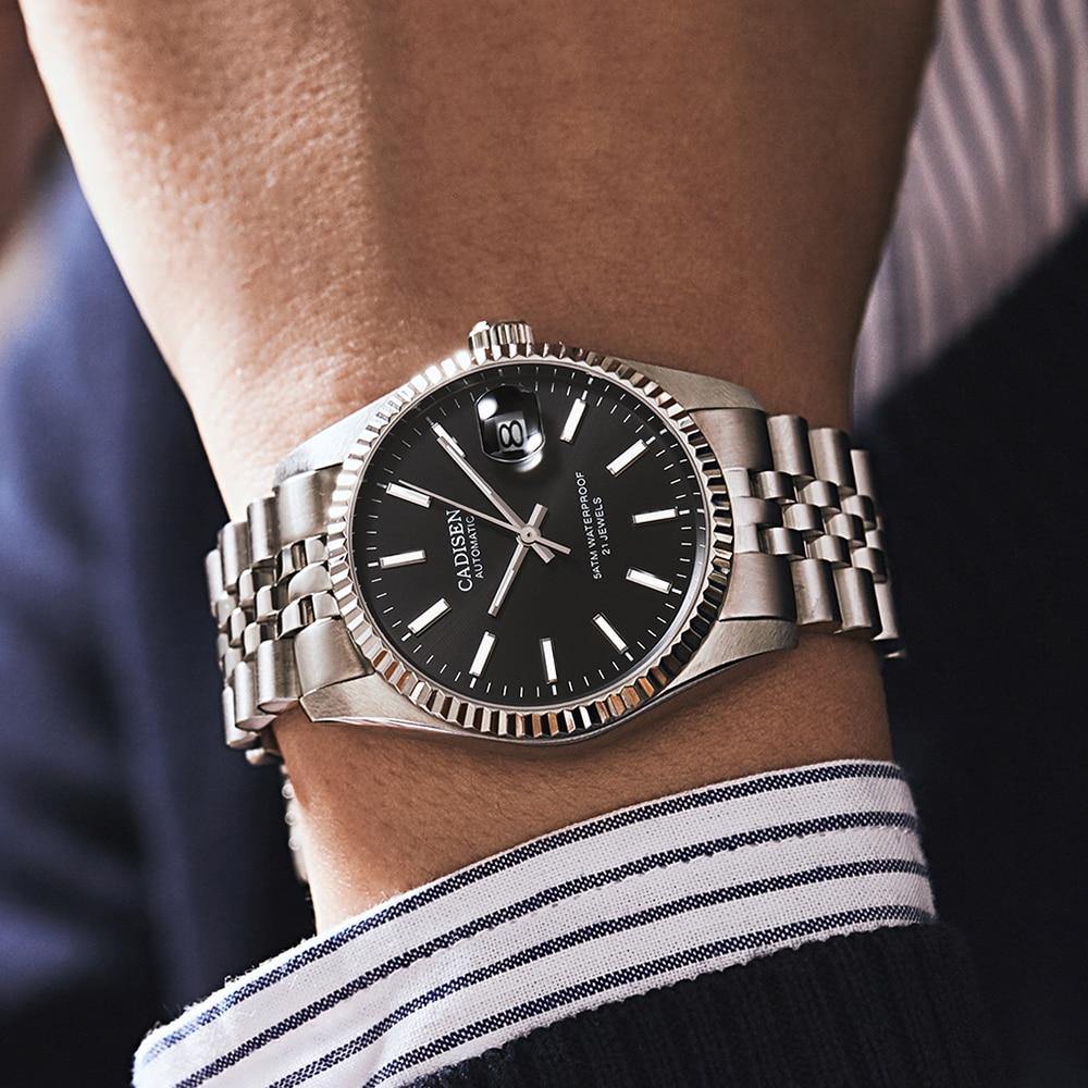 Luxury men's automatic stainless steel watch by The Clothing Company Sydney, waterproof, business and sports style mechanical watch.