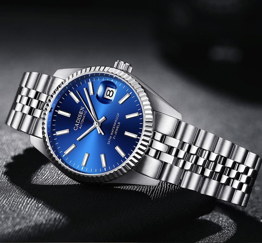 Luxury automatic men's stainless steel waterproof watch with business and sport style from The Clothing Company Sydney.