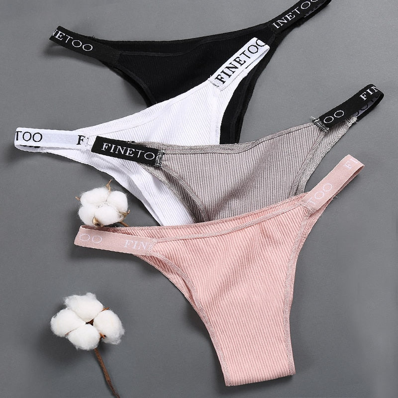Women's cotton briefs from The Clothing Company Sydney, solid color sexy thong underwear, comfortable and stylish lingerie.