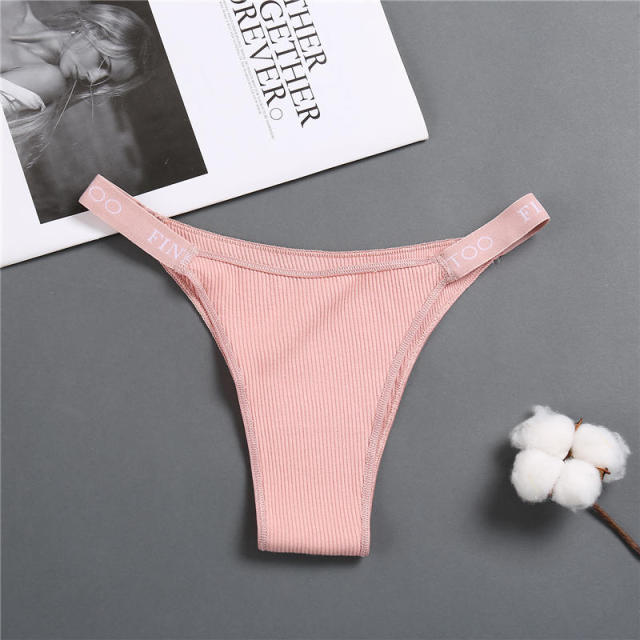 Women's cotton thong briefs by The Clothing Company Sydney, solid color, comfortable and sexy underwear for everyday wear.