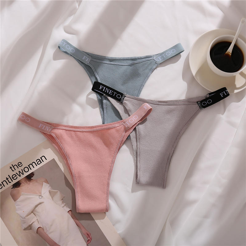 Women's cotton thong panties from The Clothing Company Sydney, solid color, comfortable and sexy underwear for women.