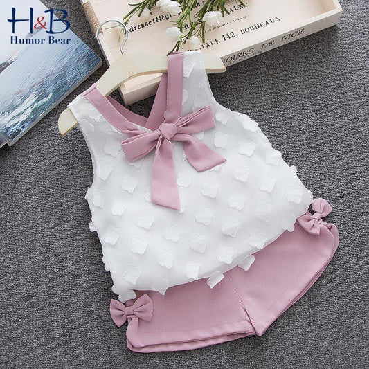 Baby Girl Clothes Summer Children's Girls' Clothing Kids Bay Clothes Toddler Chiffon bowknot coat+Pants Set The Clothing Company Sydney