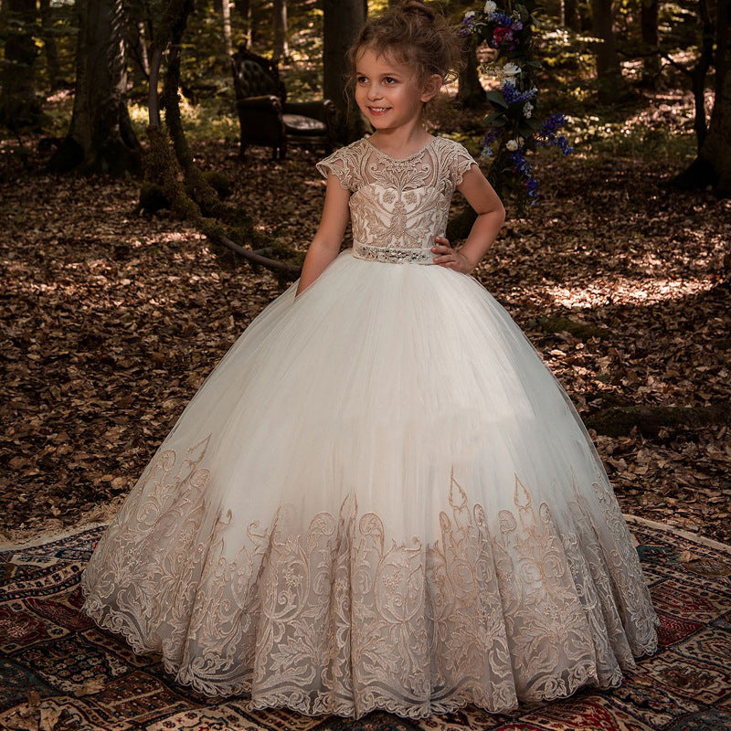 Bridesmaid Girls Teenager Kids Children Long Lace Princess Party Wedding Dress The Clothing Company Sydney