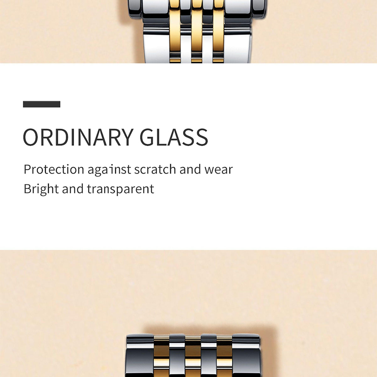 Rose gold women's quartz wristwatch with moon phase display, elegant design by CADISEN, suitable for fashionable ladies.