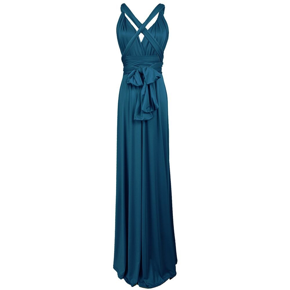 Long boho maxi dress by The Clothing Company Sydney featuring a multiway swing convertible design with bandage accents.