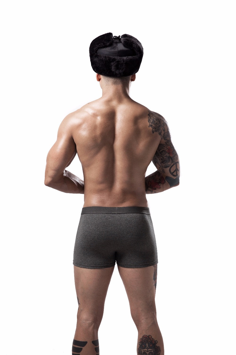 Four cotton men's boxer briefs from The Clothing Company Sydney, breathable, solid color, flexible underpants for everyday wear