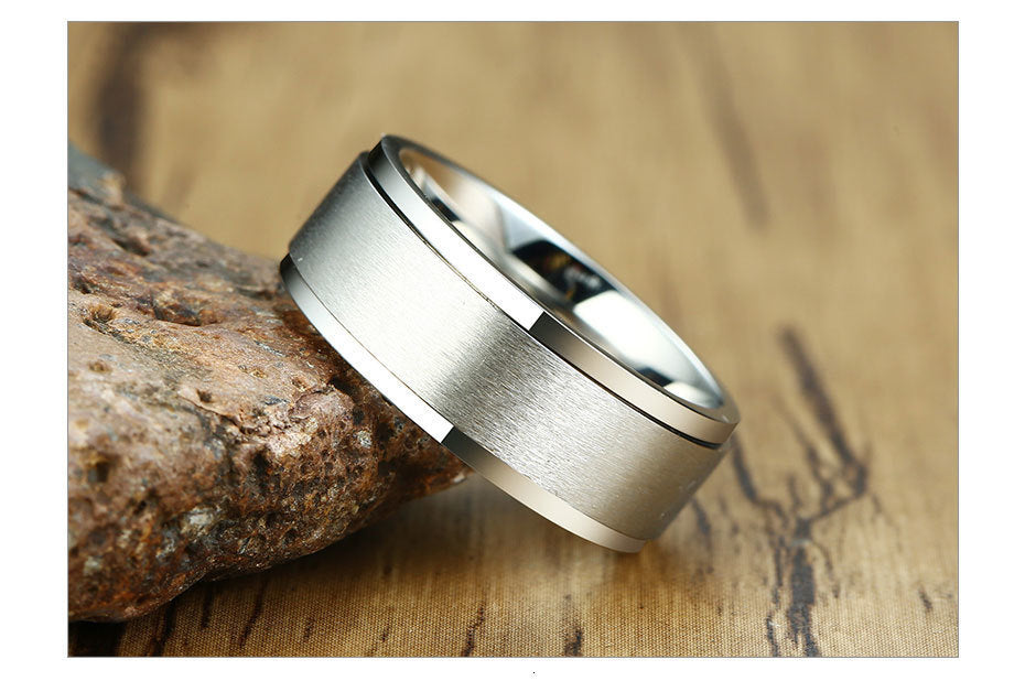 Stainless steel spinner ring for men and women, 6/8mm width, stress relief accessory, casual wedding band by The Clothing Company Sydney
