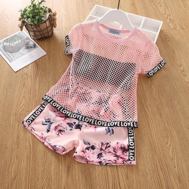 Baby girl summer clothes set from The Clothing Company Sydney, chiffon bowknot coat and matching pants for children and toddlers.