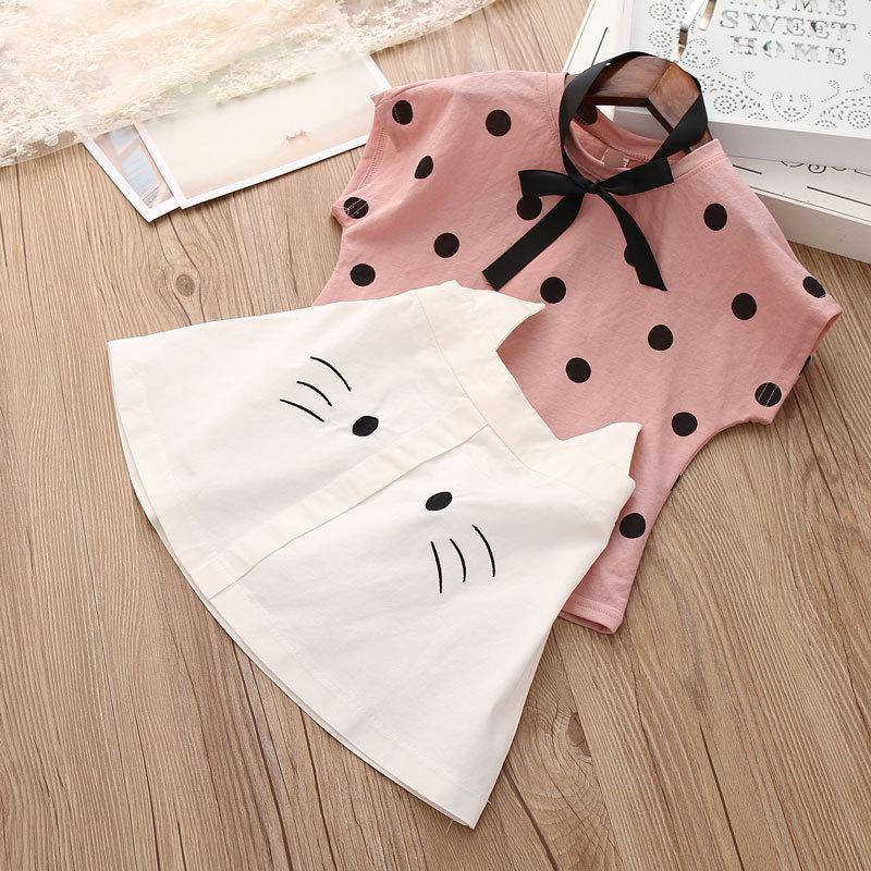 Baby girl summer chiffon bowknot coat and pants set by The Clothing Company Sydney, featuring a playful toddler girls' outfit.