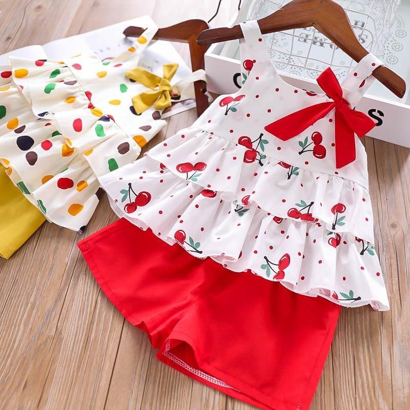 Baby girl summer clothing set by The Clothing Company Sydney with chiffon bowknot coat and pants for children and toddlers.