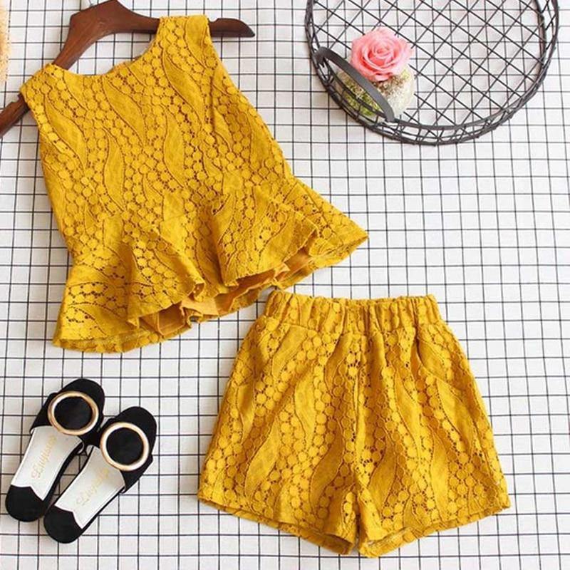 Baby girl summer clothing set by The Clothing Company Sydney with chiffon bowknot coat and matching pants for children and toddlers.