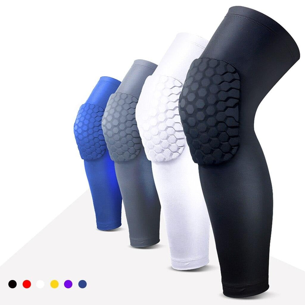 Basketball knee pads protector with honeycomb foam compression sleeve, fitness gear for volleyball and sports support.