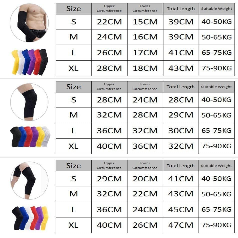 Black basketball knee pads with honeycomb foam, compression sleeve, and support for volleyball and fitness activities.