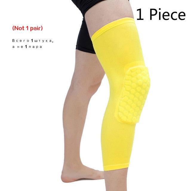 Basketball knee pads by The Clothing Company Sydney, compression sleeve with honeycomb foam for knee support and protection.