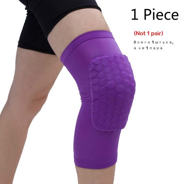 Black basketball knee pads with honeycomb foam, compression sleeve, and support brace for sports and fitness from The Clothing Company Sydney