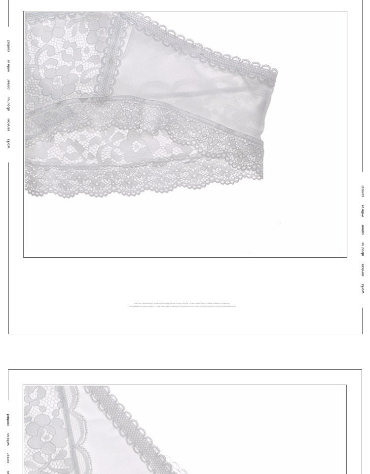 Floral embroidered lace G-string thong underwear from The Clothing Company Sydney, featuring hollow-out design and cotton briefs.