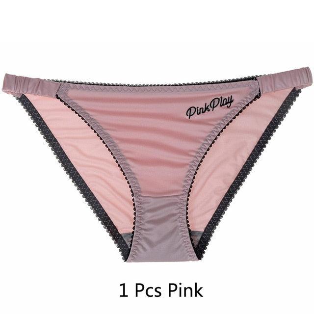 Two-pack women's seamless letter print panties from The Clothing Company Sydney, low-rise briefs with comfortable fit.