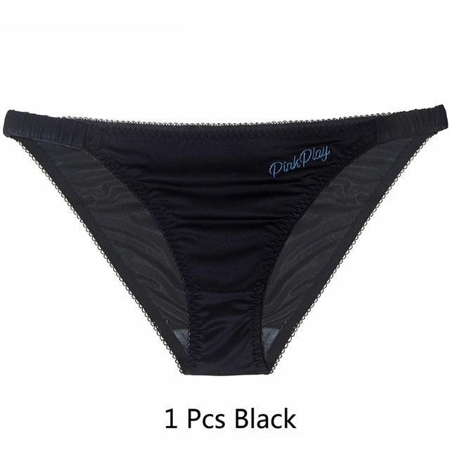 Two-pack letter print women's seamless low-rise underwear by The Clothing Company Sydney, comfortable and fashionable ladies' briefs.