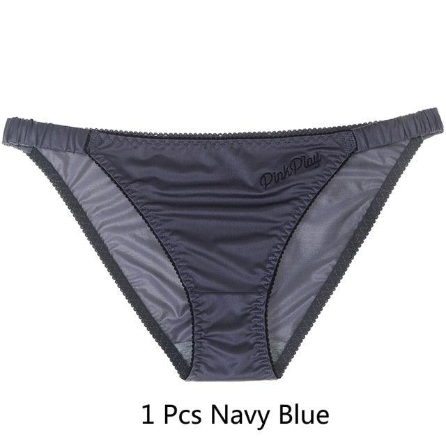 Two-pack women's letter print seamless underwear briefs by The Clothing Company Sydney, low-rise, comfortable lingerie for ladies.