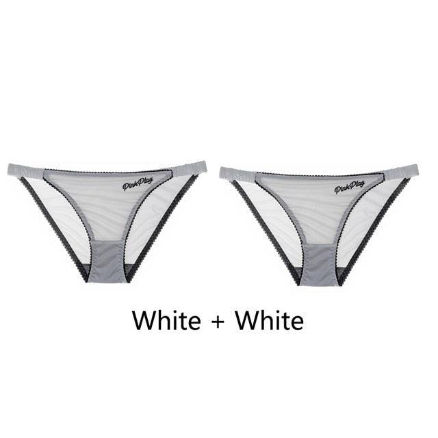 Two-pack of The Clothing Company Sydney women's letter print seamless low-rise panties, comfortable and stylish underwear for ladies.