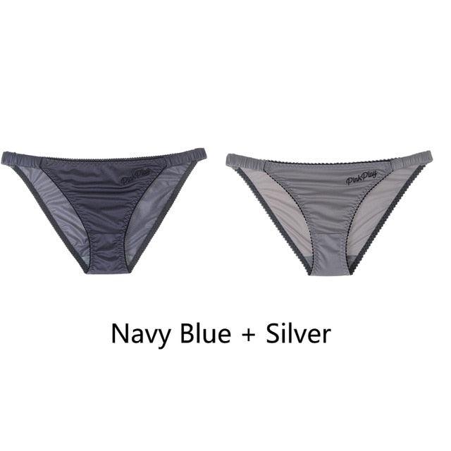 Two-pack letter print women's seamless low-rise underwear by The Clothing Company Sydney, comfortable and stylish briefs for ladies.