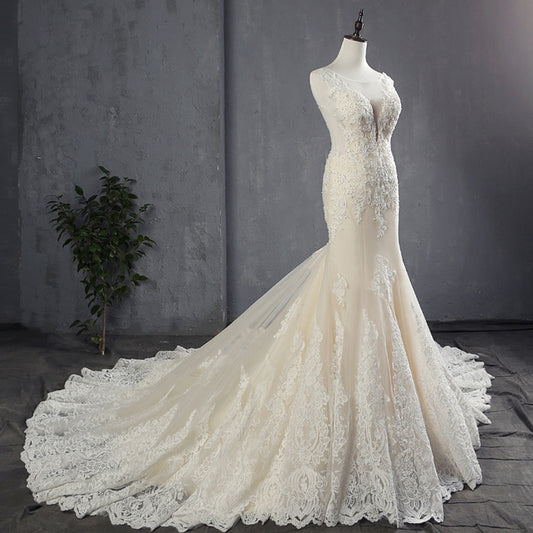 Appliques Tulle Mermaid Luxury Wedding Dress The Clothing Company Sydney