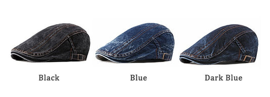 Casual Spring Summer Berets Hat Men Women Denim Newsboy Ivy Cotton Cap Duckbill Ivy Flat Cap The Clothing Company Sydney