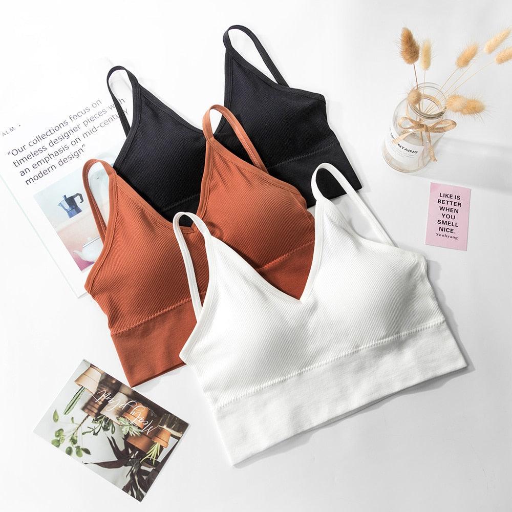 Two seamless U-type backless bralettes from The Clothing Company Sydney, wire-free push-up bras in a 2-pack.