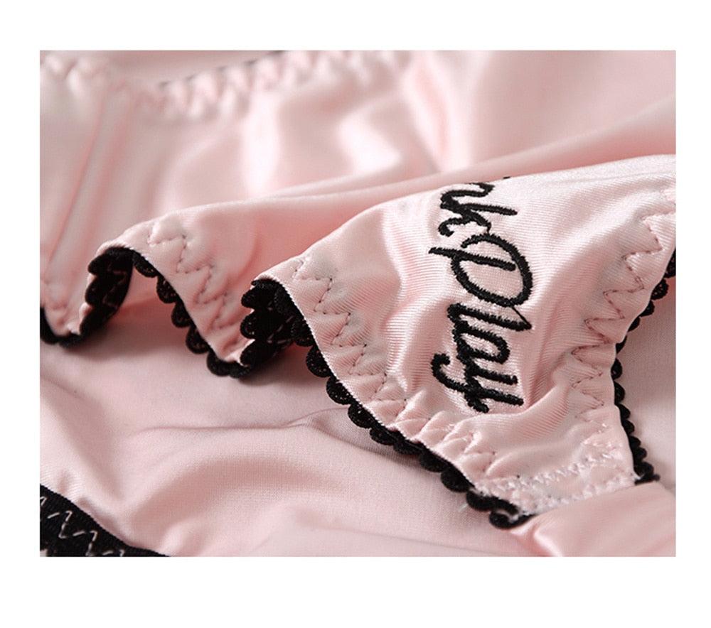 Two packs of women's letter print seamless low-rise panties from The Clothing Company Sydney, comfortable and fashionable underwear for ladies.