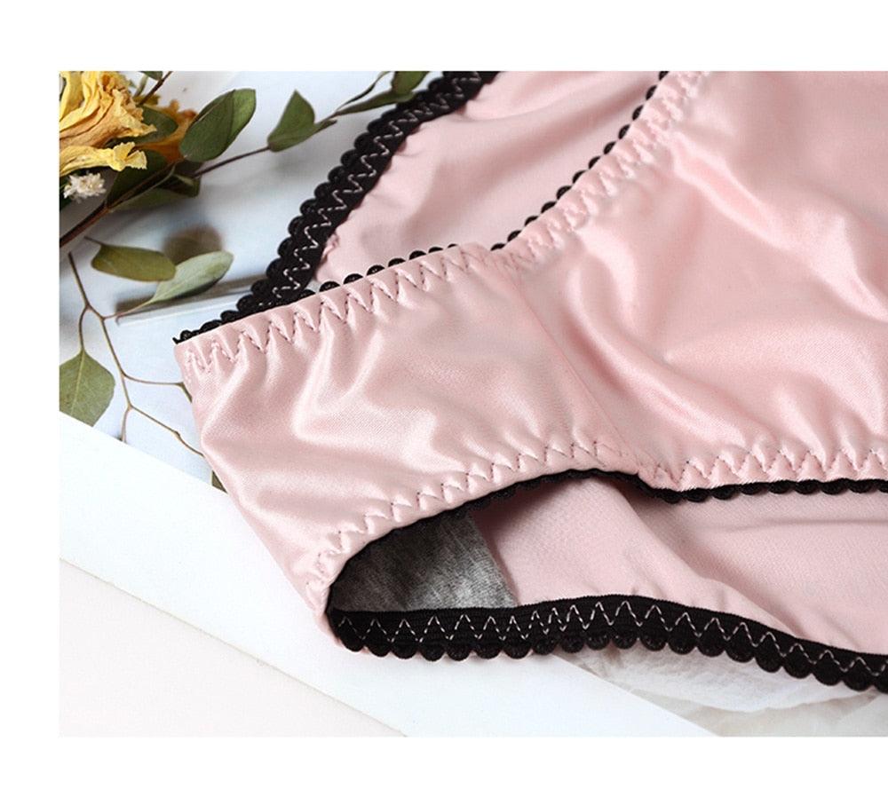 Two-pack women's letter print seamless low-rise panties by The Clothing Company Sydney, comfortable underpants with stylish design.