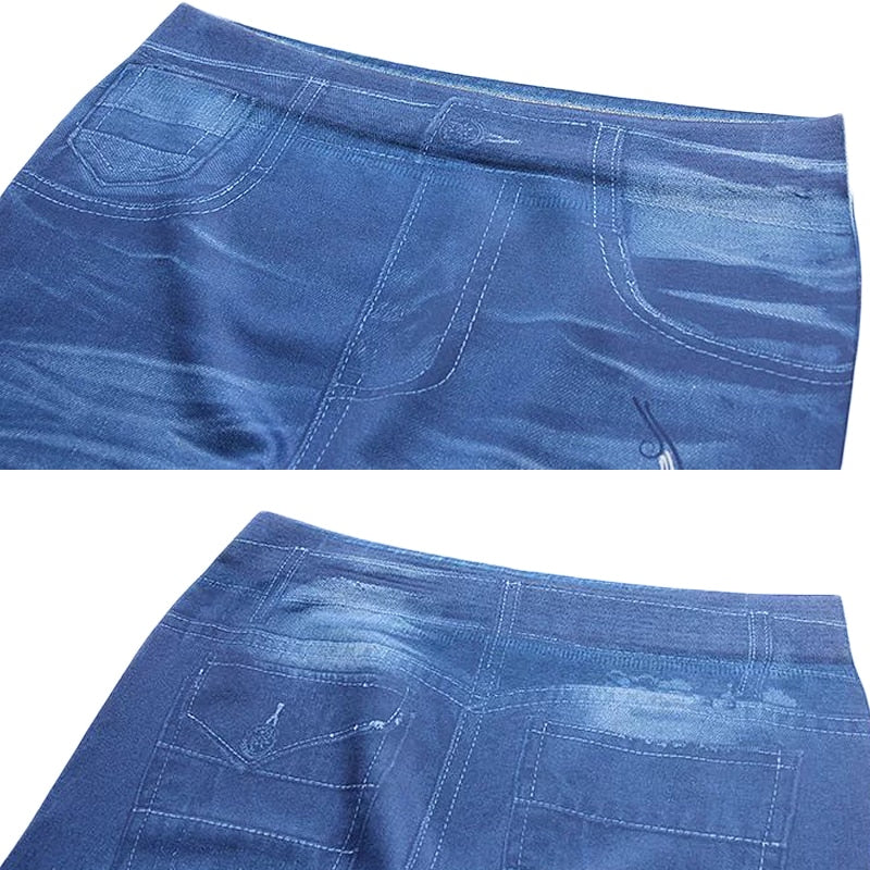 Slim fit stretchy jeggings by The Clothing Company Sydney, featuring a sexy imitation jean design and plus size options.