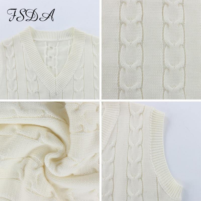 Knitted sleeveless sweater top and shorts mini matching set from The Clothing Company Sydney, perfect for casual autumn winter wear.